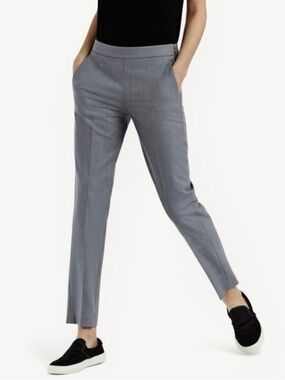 Kit & Ace Go To Wool Cashmere Silk Grey High Rise Pants Trousers 2.0, size 6